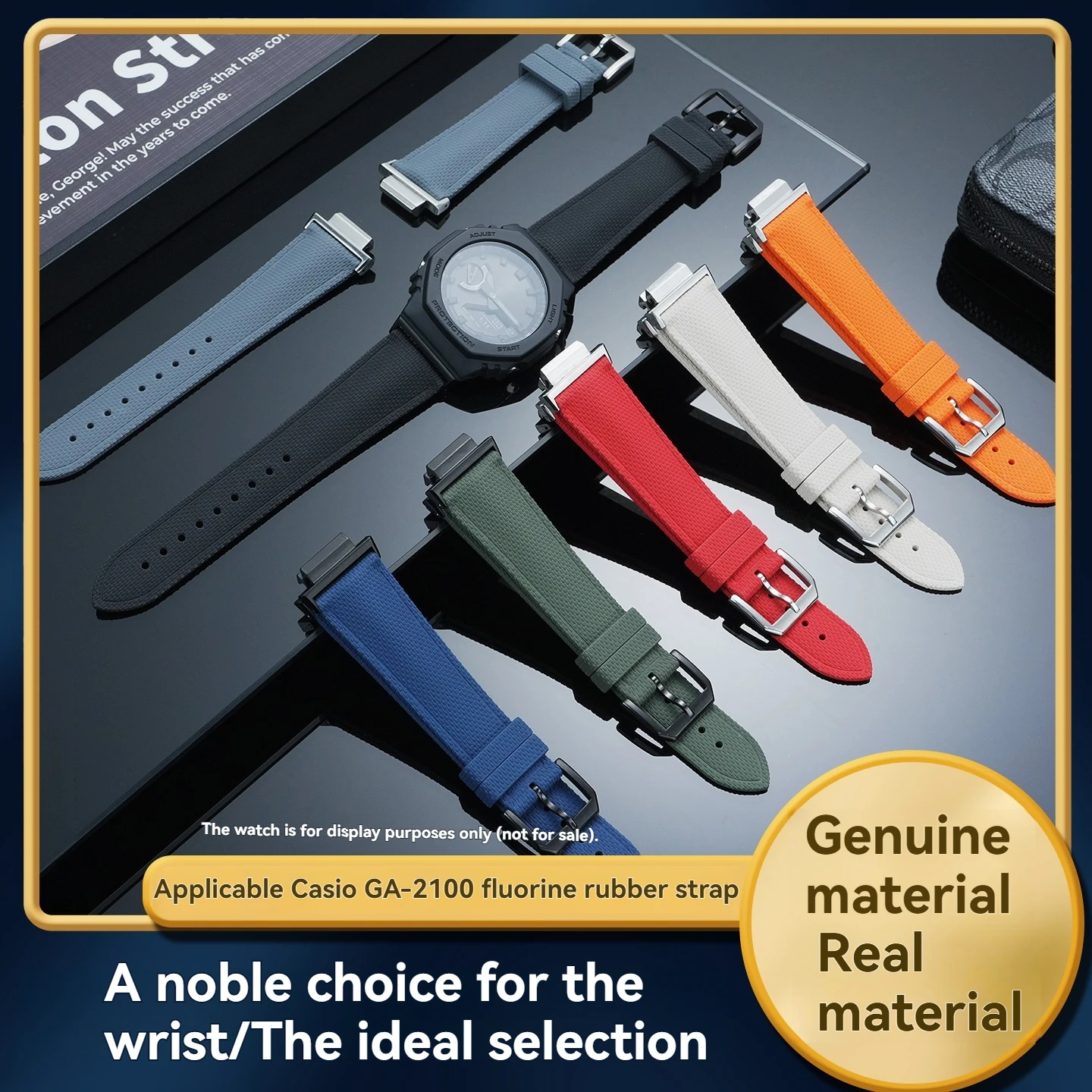 Suitable for Casio G-SHOCK series farmhouse oak GA-2100/2110/B2100 modified and upgraded fluorine rubber replacement watchband