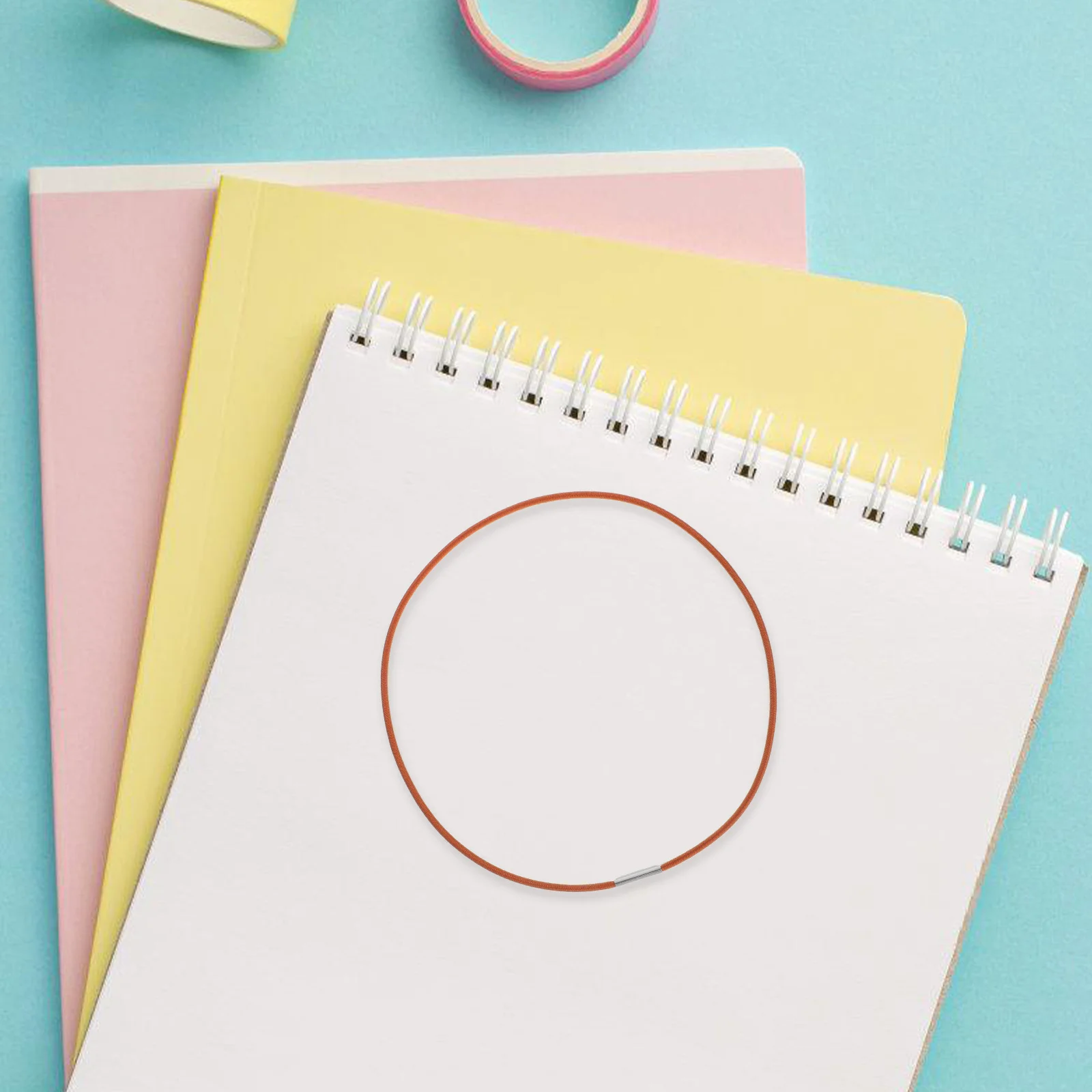 10 قطع من دفتر الملاحظات المطاطي بإغلاق من النايلون وحزام قابل للتمدد لمجلات السفر ومنظم ملحقات المكتب