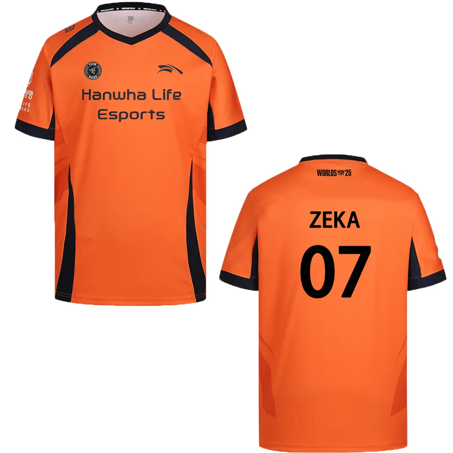 Zeus Black Worlds Championship Jersey T-shirt 2025 LOL Esports Lck