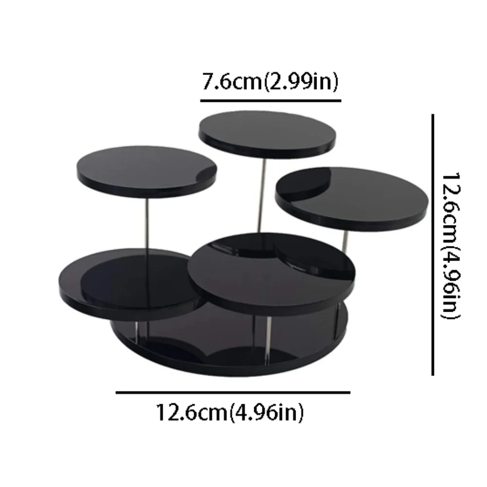 Transparent Acrylic Display Stand 3-Layer White Black Multi-functional Display Stand Acrylic Material Many Styles Dessert Rack