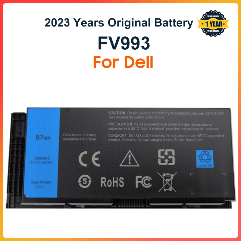 9000mAh FV993 Laptop Battery For DELL Precision M6600 M6700 M6800 M4800 M4600 M4700 FJJ4W PG6RC R7PND