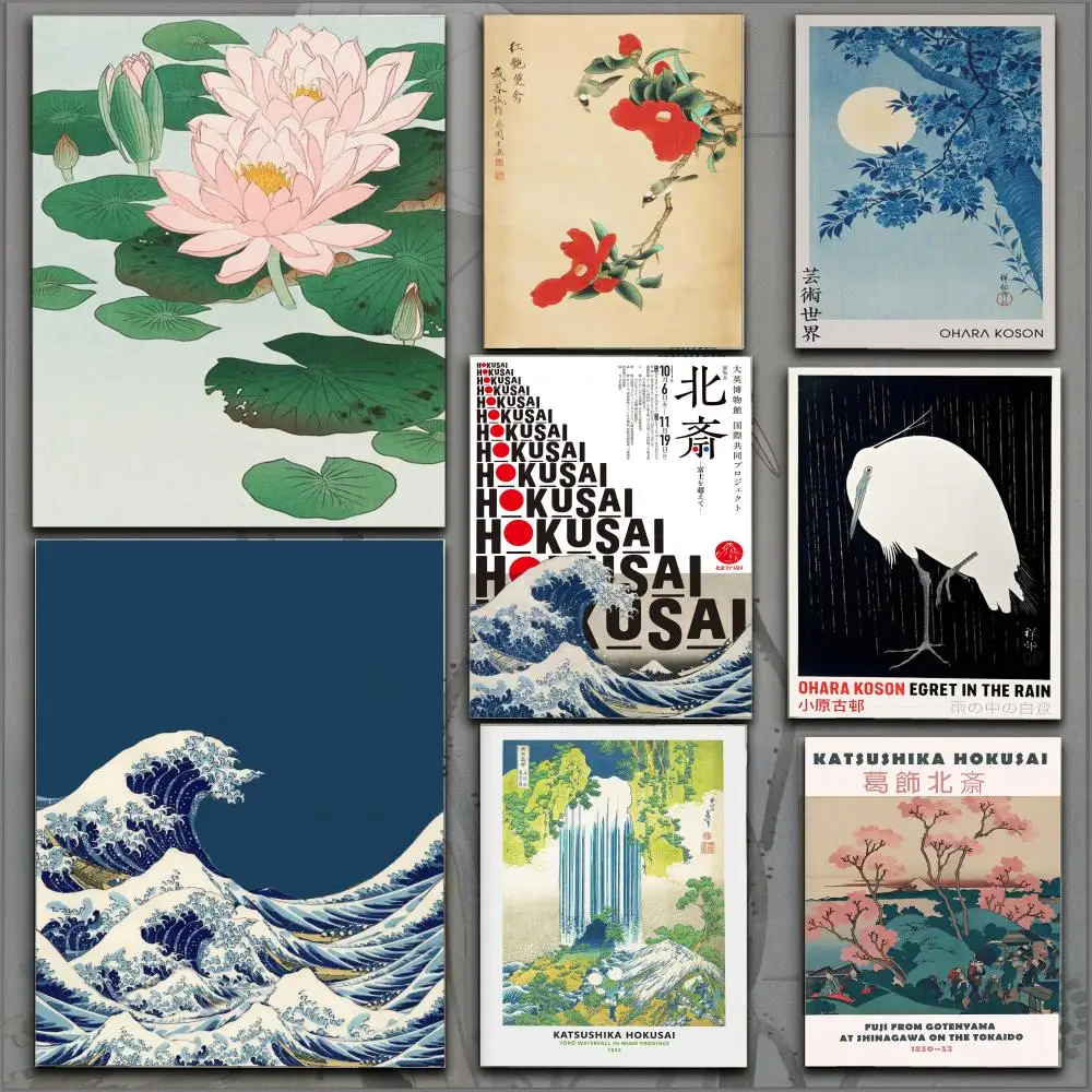 Hokusai O-Ohara K-Koson Art Poster HD Anime Hot Theme Singer/OST/Movie-Waterproof Self-Stick Home Decor