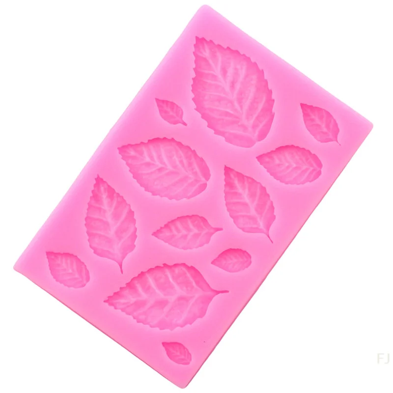 

[YU]Leaf Shaped Silicone Mold Leaves Cake Decor Fondant Cookies Moulds Baking Tool