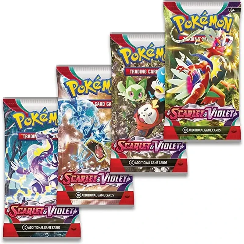 Pokémon-caja de refuerzo de tarjetas TCG, versión francesa, 360 piezas, escarlata y violeta, obsidiana, llamas, cielos en evolución, 36 paquetes,