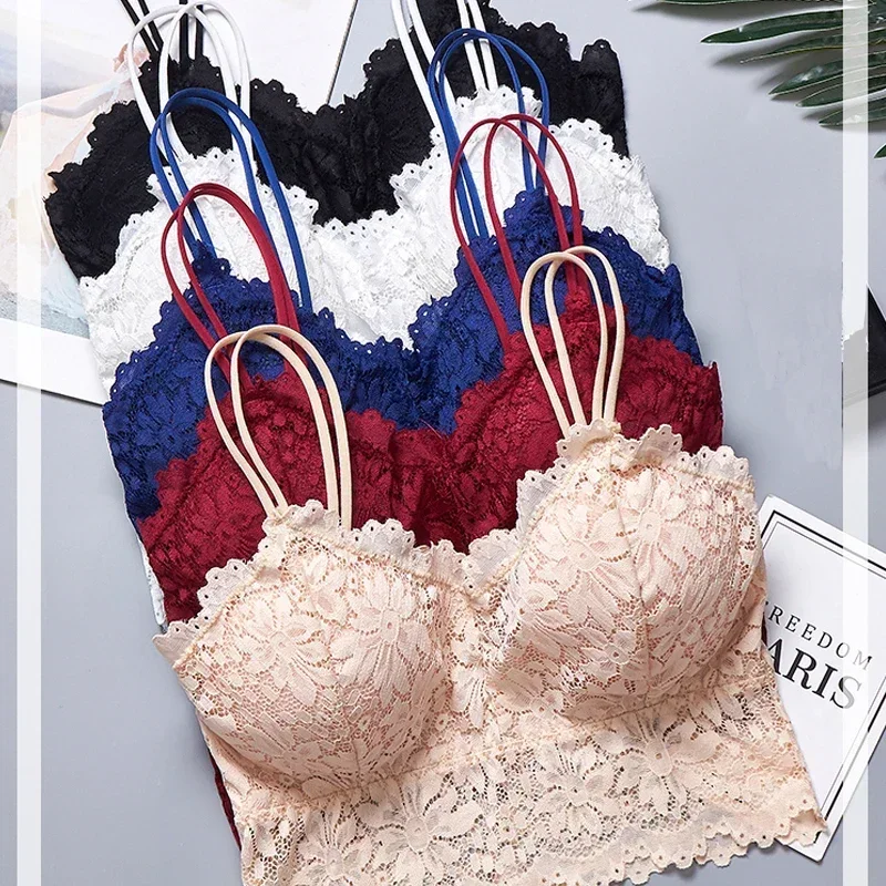 Wireless Push Up Bra Body Shaping Flower Lace Bra Top Women Plus Size Bralette Underwear Lingerie Full Cup Seamless Bras