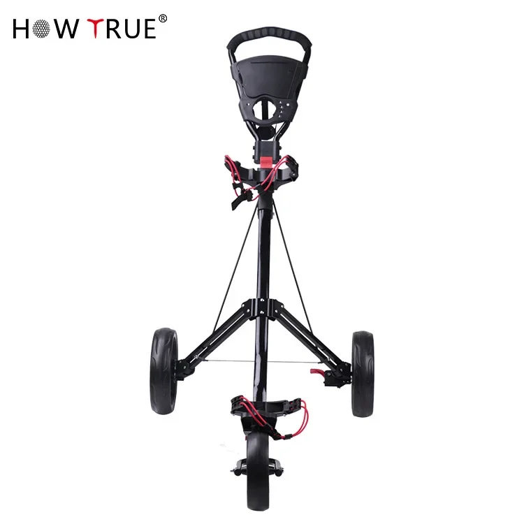 Golf Chartered Cart Trolley Portable Foldable Storage Tricycle Aluminum Cart Golf Course Supplies triangle More stable