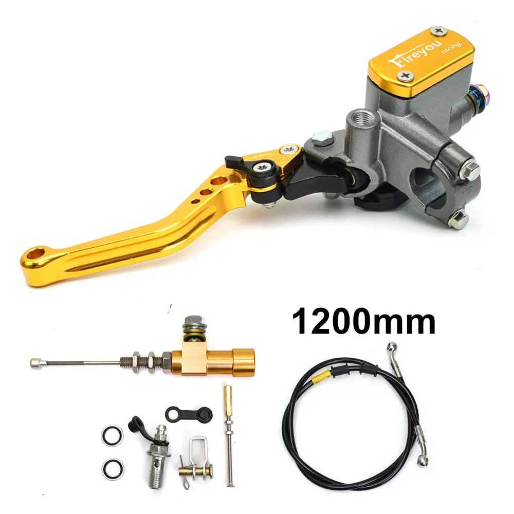 7/8 in Motorcycle Hydraulic Brake Clutch Kit Lever Master Cylinder Pump Oil Hose For Racing Yamaha Kawasaki Honda Suzuki Motos image 3