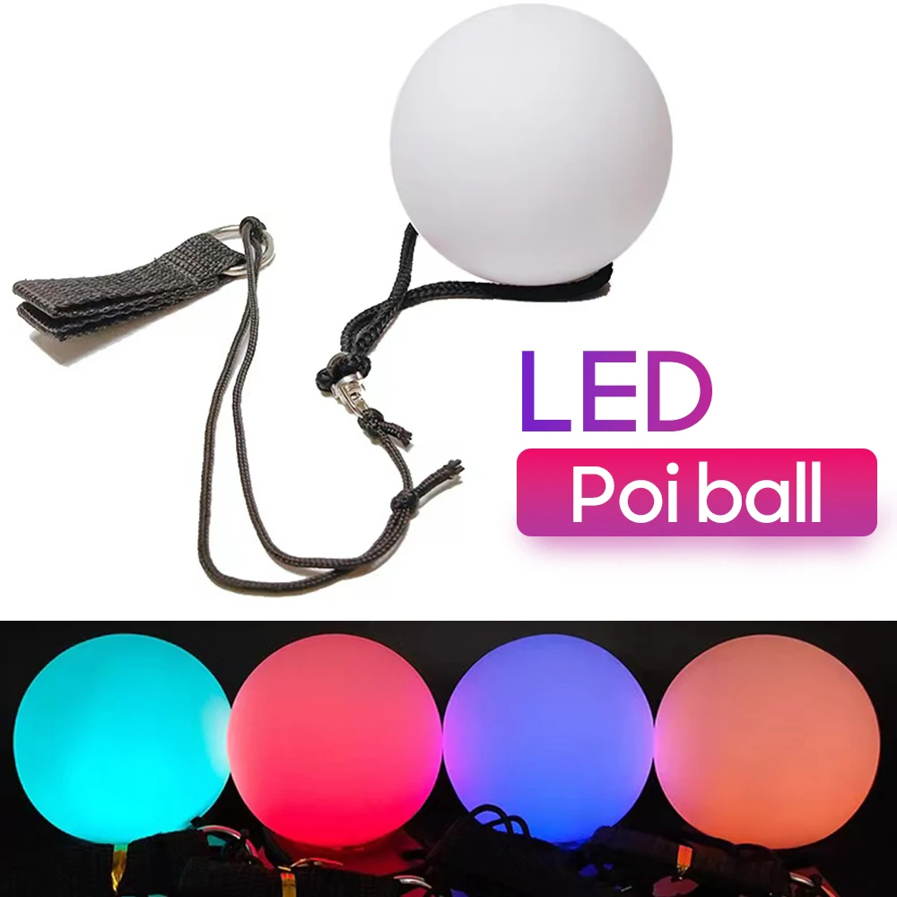 Akcesoria do tańca brzucha Maori Led POI Ball Glow Regulowana piłka do rzucania RGB Rekwizyt ręczny Występ sceniczny dla dzieci i dorosłych