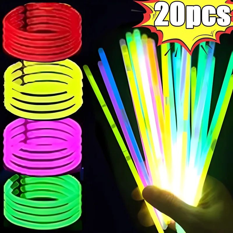 Barras luminosas fluorescentes de neón para boda, palos de luz coloridos para fiesta de Concierto de Año Nuevo, decoración de fiesta, juguetes para niños y adultos