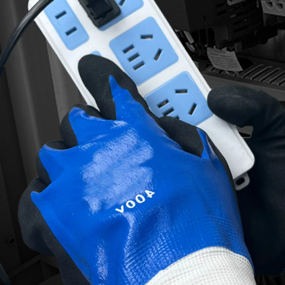 Electrician Insulating Glove 400V Voltage Resistance Blue Color Touch Screen Compatible Tool Safety Industrial Protection