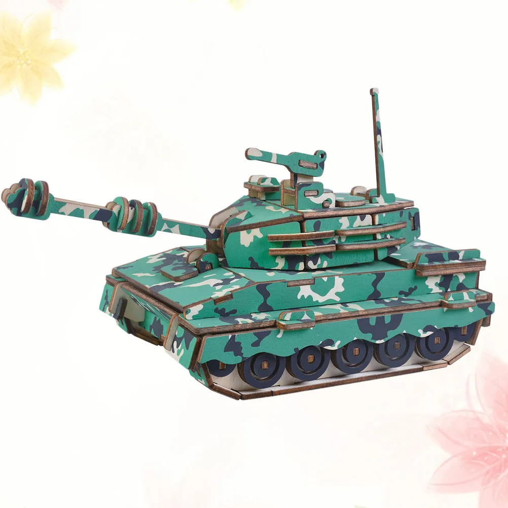 

3D деревянный пазл в форме танка: развивающая игра для детей, набор для развития мелкой моторики и когнитивных способностей