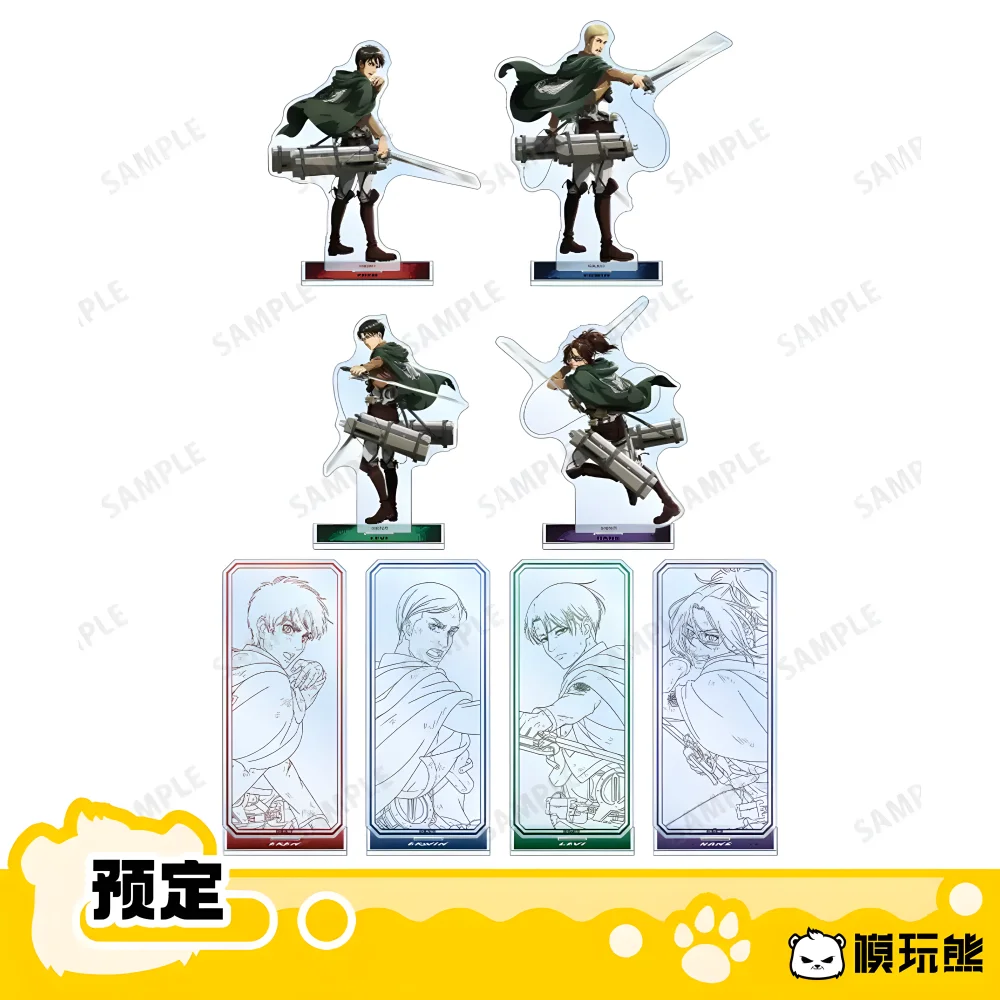 Figura de Acrílico Transparente de 15 cm de Ataque a los Titanes, Eren Yeager, Decoración de Escritorio para el Hogar, Oficina, Llavero