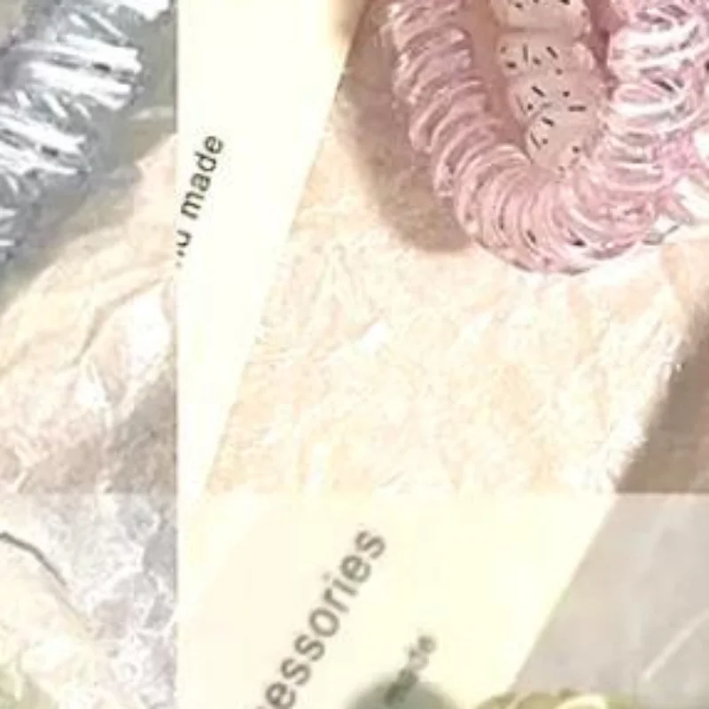 4Pcs Womens Spiral Hair Ties Telephone Wire Cord Elastic Hair Bands Accessories For Daily Travel Party Use