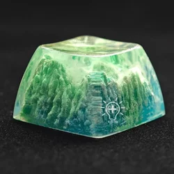 MiFuny Artisan SA Key Caps Resin Custom Volcano Keyboard Caps Transparent Gaming Key Cap Mechanical Keyboard Accessory Gift