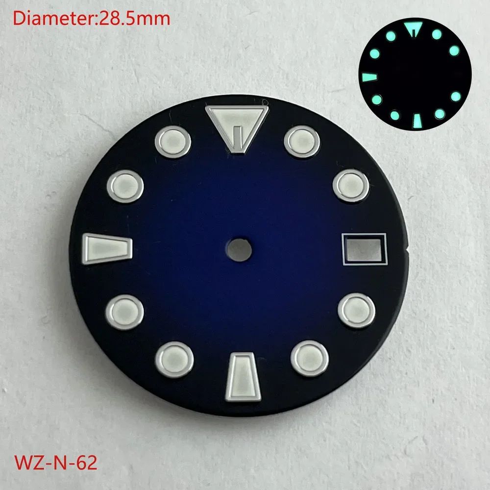 قرص NH35 28.5 ملم PROSPEXX قرص أزرق أحمر أخضر مضيء لساعة NH35 الميكانيكية الأوتوماتيكية يمكن تخصيص الشعار