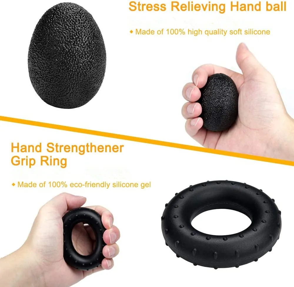 Hand Grip Strengthener Kit(5 Pack) With Carry Bag