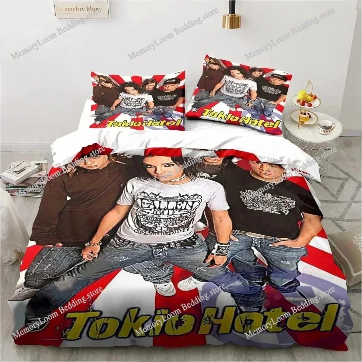 

3D Print Tokio Hotel Band Bedding Set Pillowcase Quilt Cover Pillowcase Comforter king Queen Size Boys Adult Duvet Cover Set