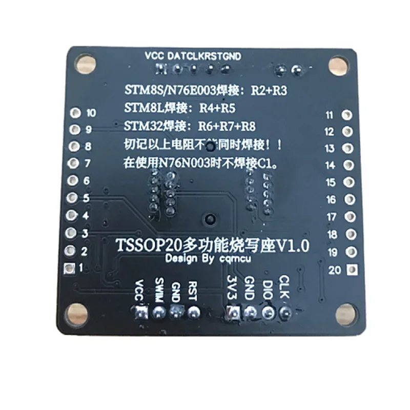 TSSOP20 Programming Socket STM32 STM8S 8L N76E003 MS51FB9AE Test Socket Download and Programming