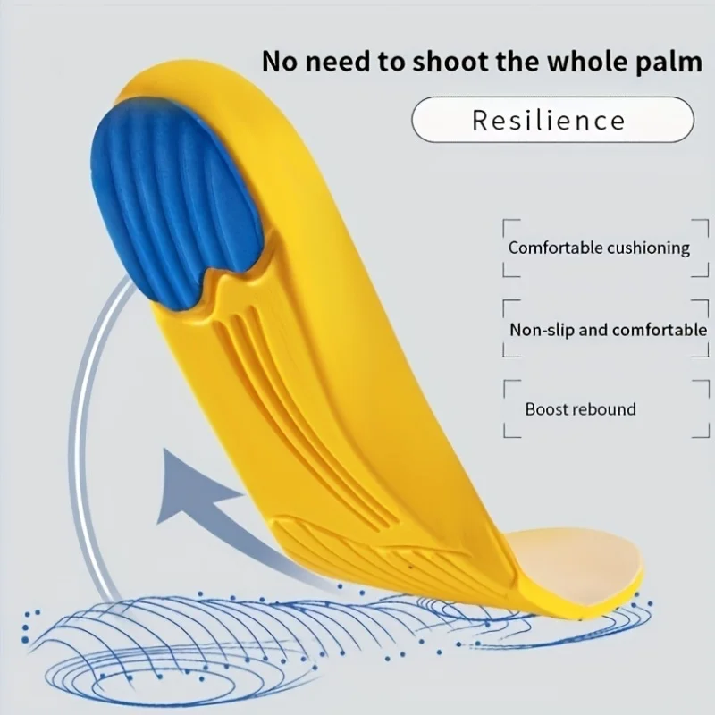 1 Pair EVA material Insoles For Shoes Sole Shock Elastic Deodorant Breathable Cushion Sport Running Insoles For Feet Insoles