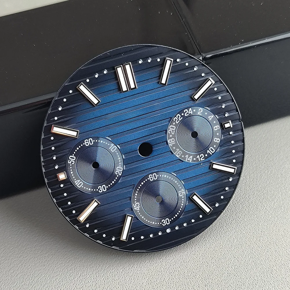 New 29.9mm VK63 multifunctional chronograph with Nautilus dial and S dial, green night light suitable for VK63 movement