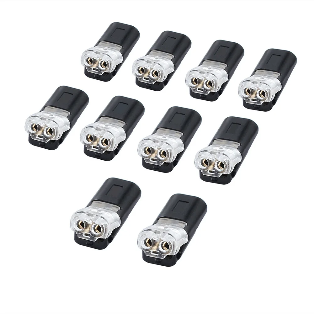Electrical Wiring Connectors Flame Retardant Copper Clamp Push In Terminals for Solid Stranded 22-18 AWG Wire Reusable 10PCS