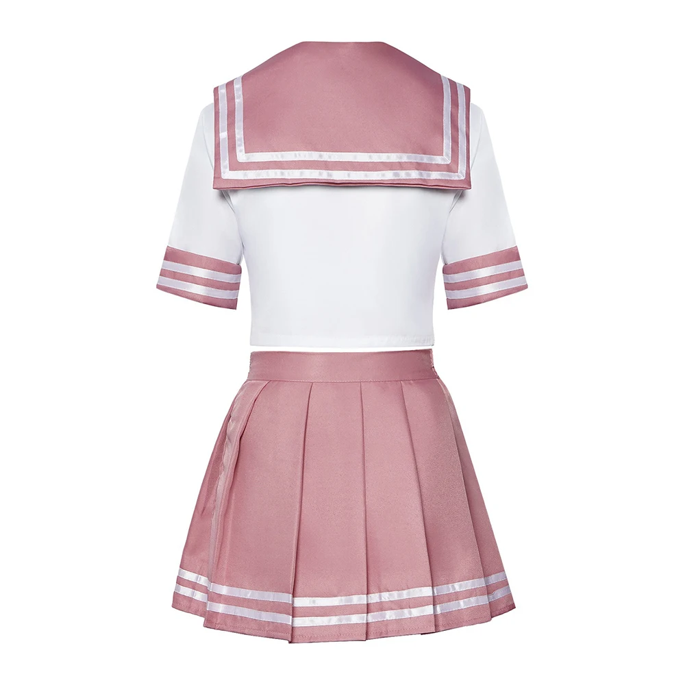 Fate Apocrypha Astolfo Cosplay Sailor Suit JK Student Uniform Tie Pleated Skirt Black Bow Headwear Anime Halloween Party Costume view 2
