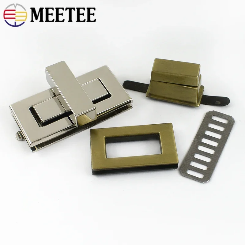 21/26/32/44/51mm Rectangular Twist Lock Insert Buckle Bag Hardware Closures Turn Locks Clasp Metal Buckles Fasteners Accessories