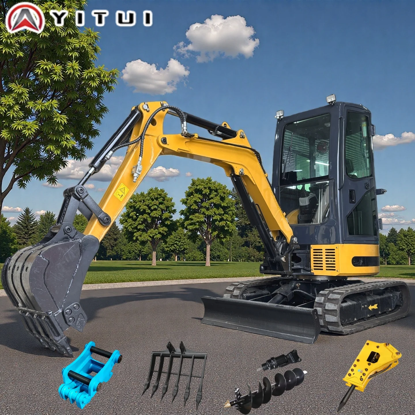 

Customized Factory Direct Mini Excavator 3.5 Ton Kubota Engine Low Price EPA Compliant for Home & Agricultural Needs