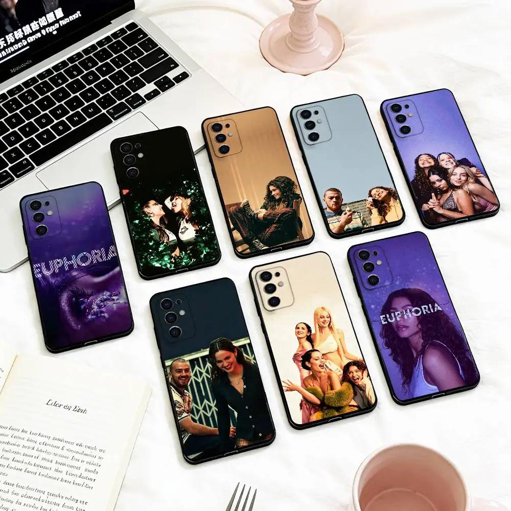 Coque de téléphone COOL E-Euphoria Season pour Samsung S 25,24,23,22,30,21,10,9,Ultra,Plus,Lite,FE,4,5 G, coque noire souple