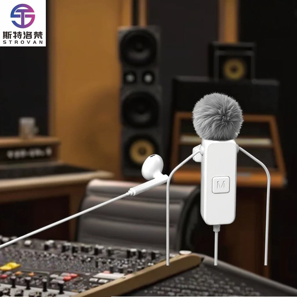 

Wired Mini Lavalier Microphone for Android Noise Reduction Audio for Live Streaming Recording