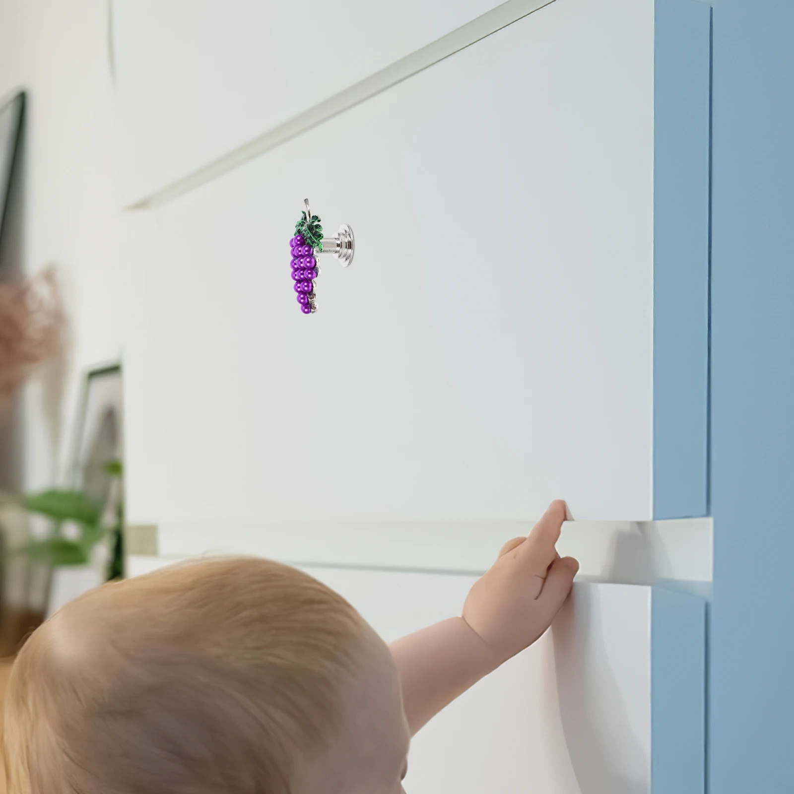

Purple Grape Pull Handles 4mm Single Hole Knobs for Cabinet Dresser Drawer Wardrobe Bookcase Furniture Hardware