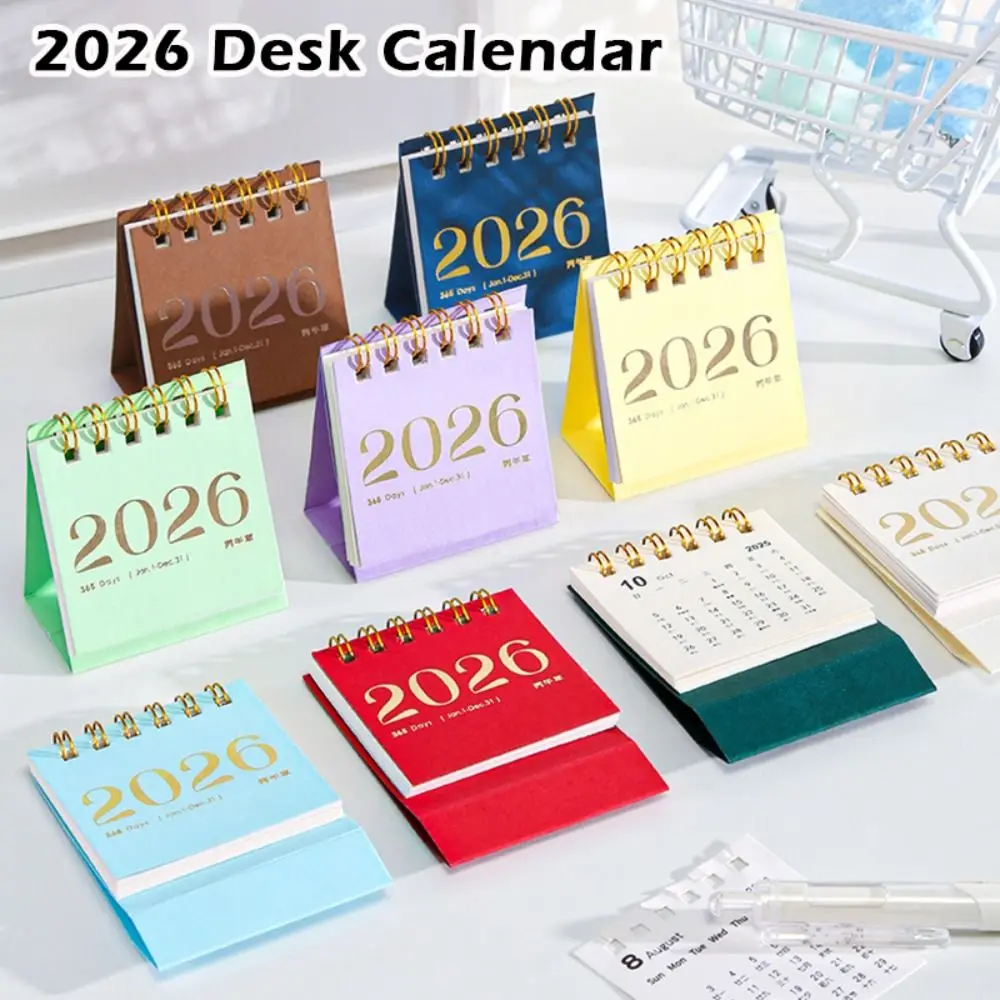 

Настольный календарь INS Mini 2026 с двойной пружиной, портативный, декоративный, подарки на Новый год