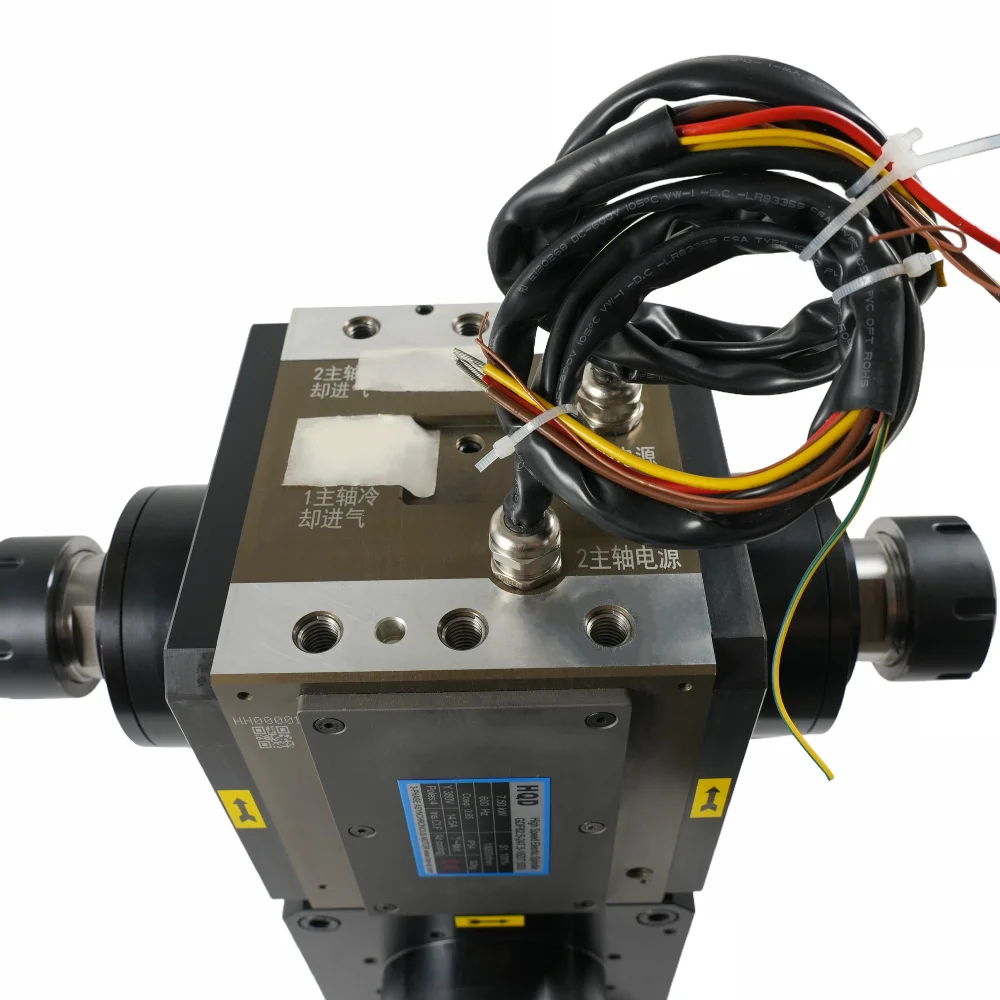 Motor Manufacturer  Four Sides 7.5Kw ER40 Air Cooled Spindle Motor For Woodworking Router Machine GDF82.5-247.5-18Z/7.5SS