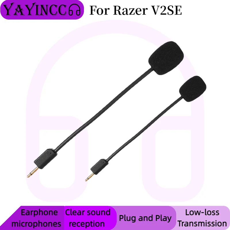 

YAYINCC Replacement Gaming Mics 3.5mm Game Microphone For Razer V2SE Detachable microphone rod plug and play MIC