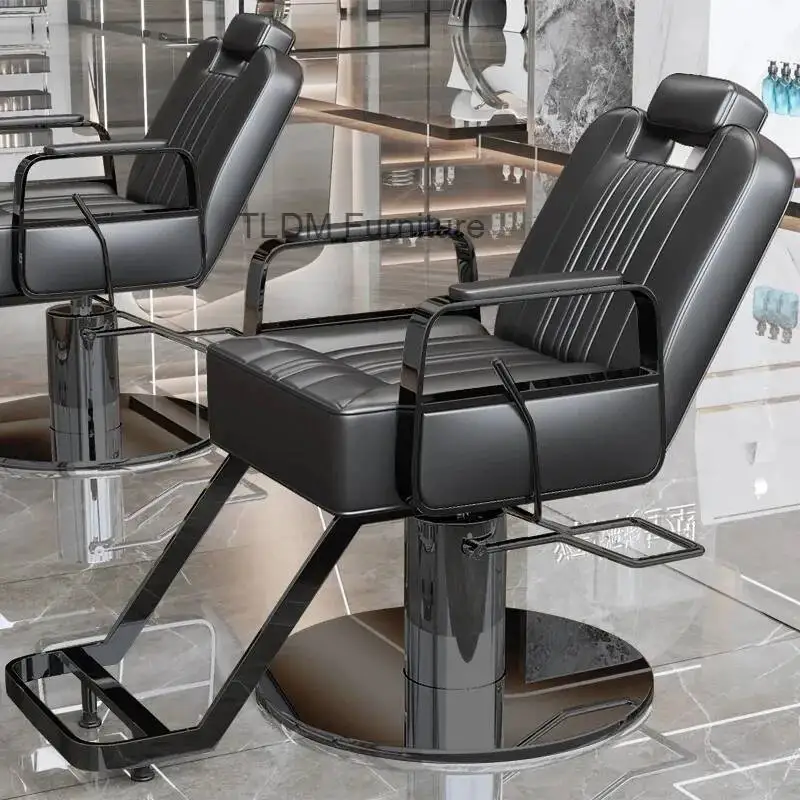 Cadeiras de barbeiro de beleza europeia clássico premium simples luxo cadeiras de salão requintado glamour silla para lashista móveis de salão