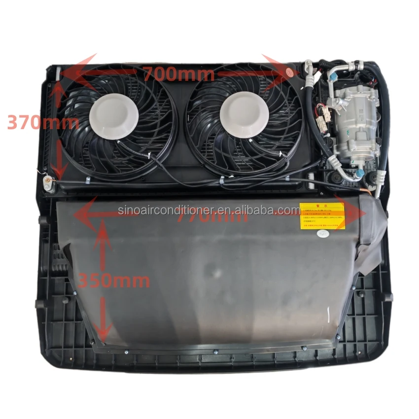 سقف كهربائي مثبت على التيار المتناوب 12 فولت RV على السطح العربة 12 فولت تكييف الهواء 24 فولت شاحنة وقوف السيارات مكيف الهواء #6