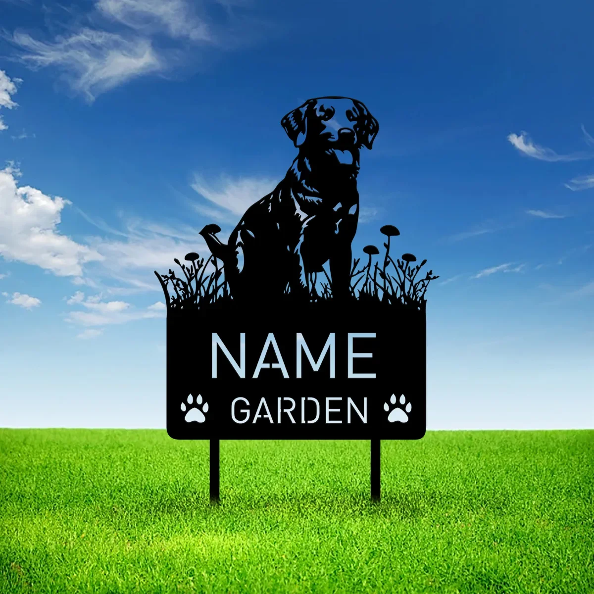 Custom Chesapeake Bay Retriever Metal Memorial Garden Stake Personalized Pet Grave Marker Name Sign Remembrance Stake Decor Dog