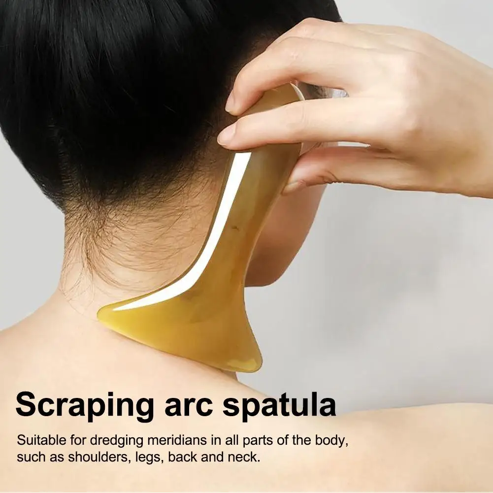 Resin Massager Scraping Arc Shovel Cervical Plate For Shoulder Leg Back Face Neck Skin Lifting Wrinkle Remover Beauty Care