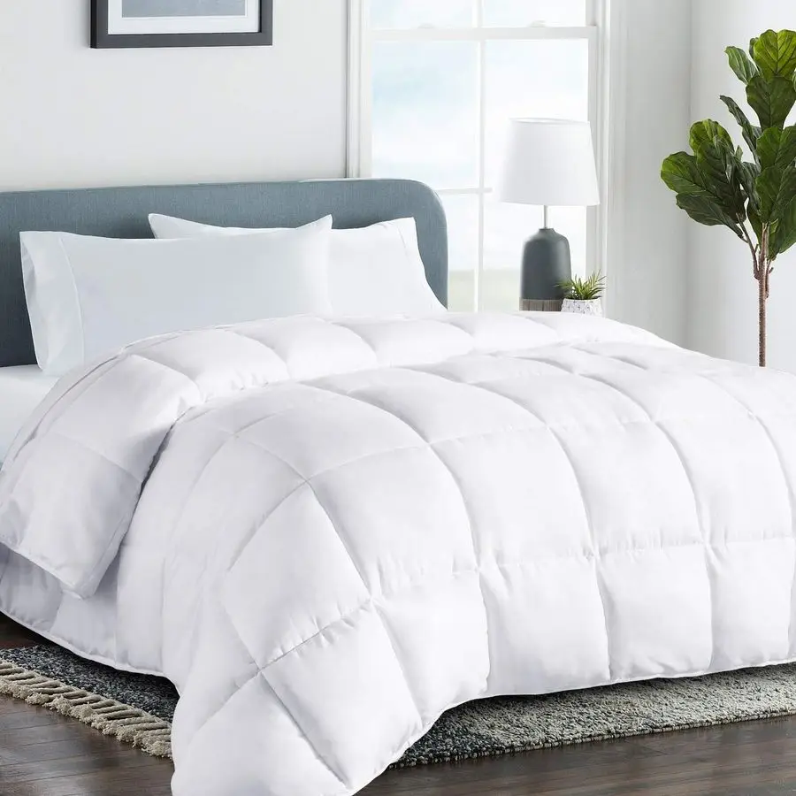 

Queen Cooling Comforter AllSeason Quilted Down Alternative Duvet Insert Luxury Hotel Reversible Winter Warm Comforter with AntiC