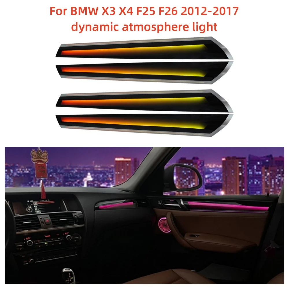 

For BMW X3 X4 F25 F26 2012-2017 Replace Led Ambient Light Dynamic Shodow Decorative Knob key Control Atmosphere Lamp Auto parts