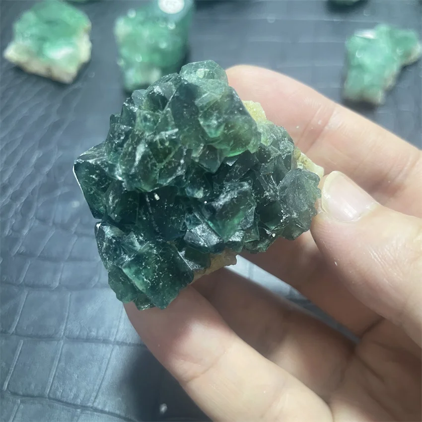 NEW! 100% Natural green fluorite rare octahedral fluorite mineral specimen  cluster Stones and crystals Healing crystal