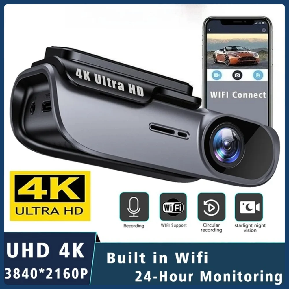 uhd-4k-3840-2160p-dash-cam-wifi-car-dvr-camera-video-drive-recorder-dashcam-registrar-black-box-24-hour-monitoring-night-vision