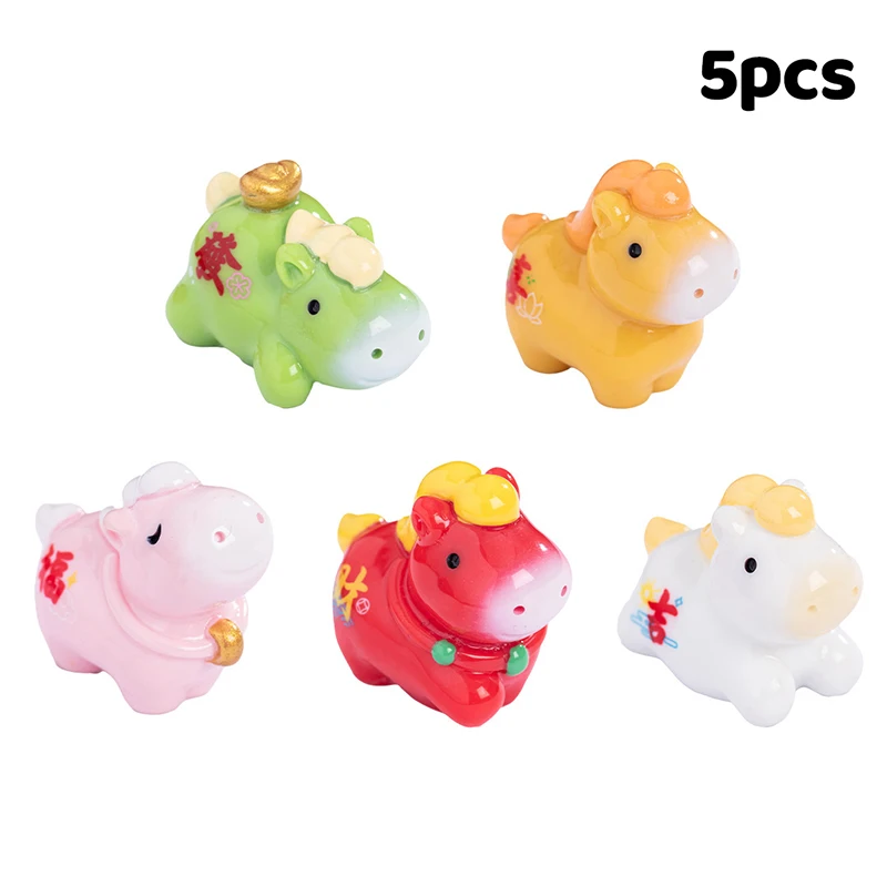 2026 الحصان سنة مصغرة الحلي زودياك الكرتون محظوظ المهر DIY بها بنفسك سيارة الديكور مهرجان الربيع مكتب سطح المكتب ديكور الحلي #2