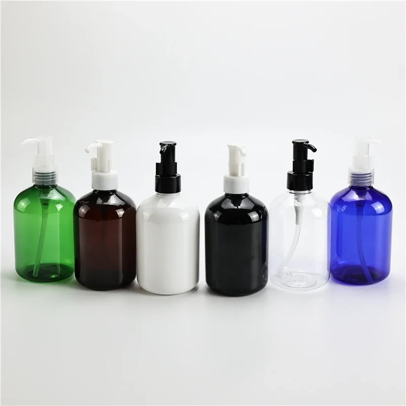 

Multicolor 300ml X 20 Empty Chunky Plastic Bottles With Essential Oil Pump Cleaning Oil Packaging Bottles Massage Oil Containers