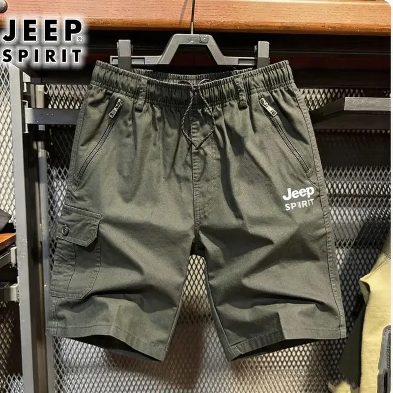 

JEEP men's summer shorts, made of pure cotton, casual and loose, new work pants, beach pants, large, thin