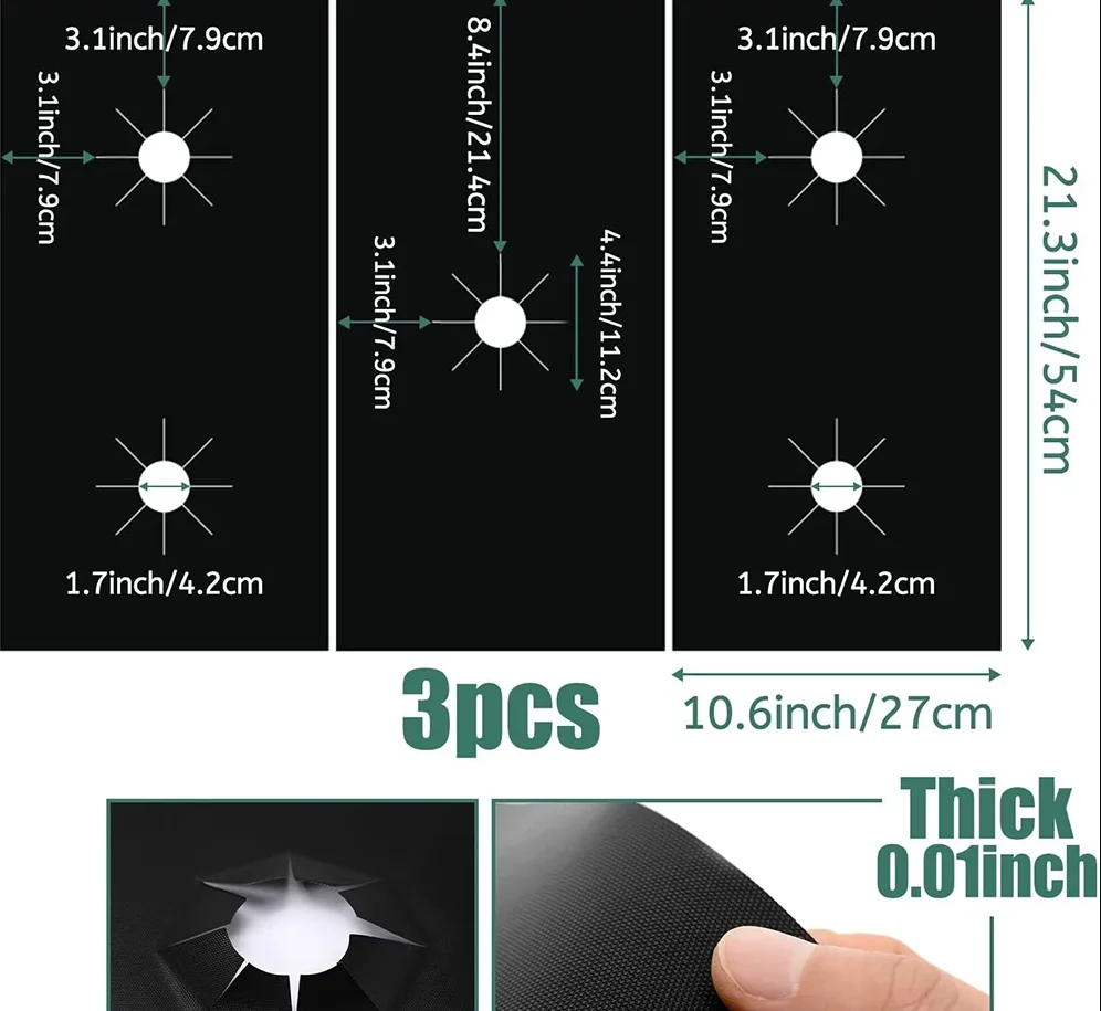 Tappetino per stufa a gas a 5 fori Copertura protettiva Cuscinetti protettivi antigraffio per piano cottura Tappetino per pulizia antiaderente lavabile a prova di olio da cucina Tappetino per barbecue