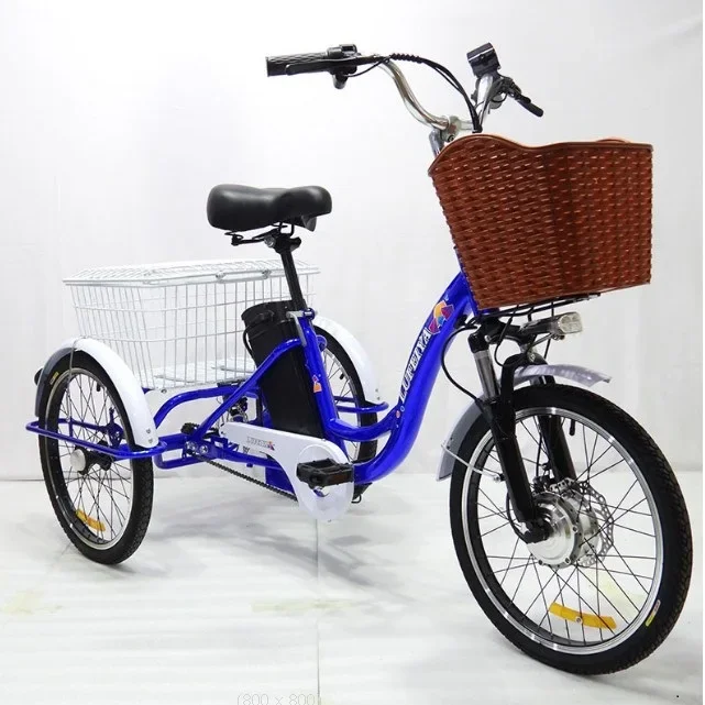 2024 Old Elderly Three Wheel trike Heavy Load Adult 350W  cheap cargo bike Bicycle City 3 wheel Electric Tricycles motorcycle