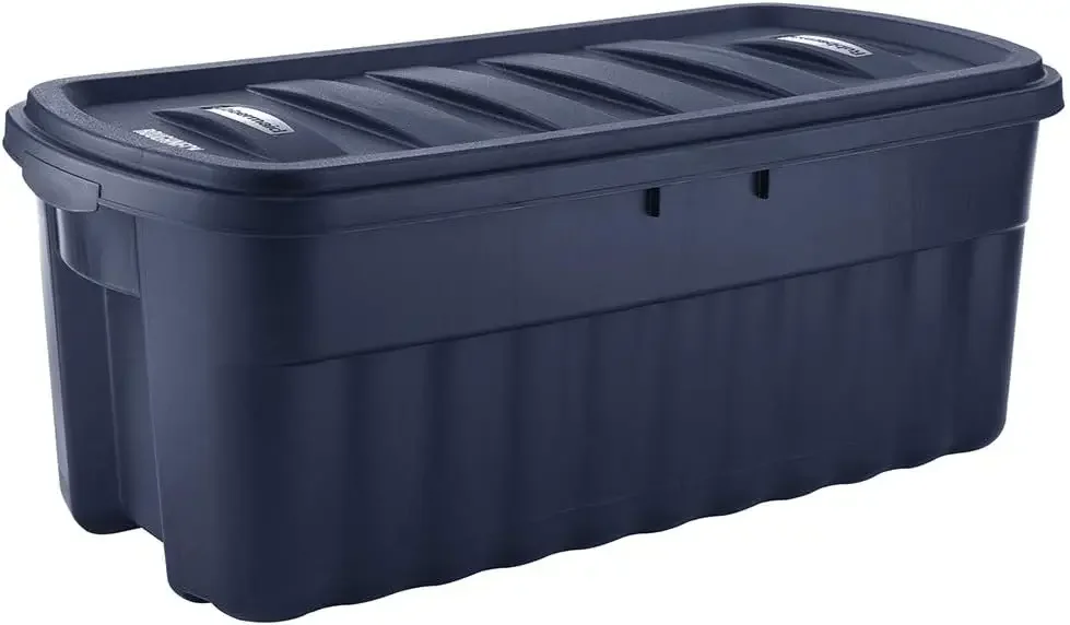 

Rubbermaid 50 Gallon Roughneck️ Storage Tote Durable Reusable Plastic Lidded Storage Bins Box Home Organization