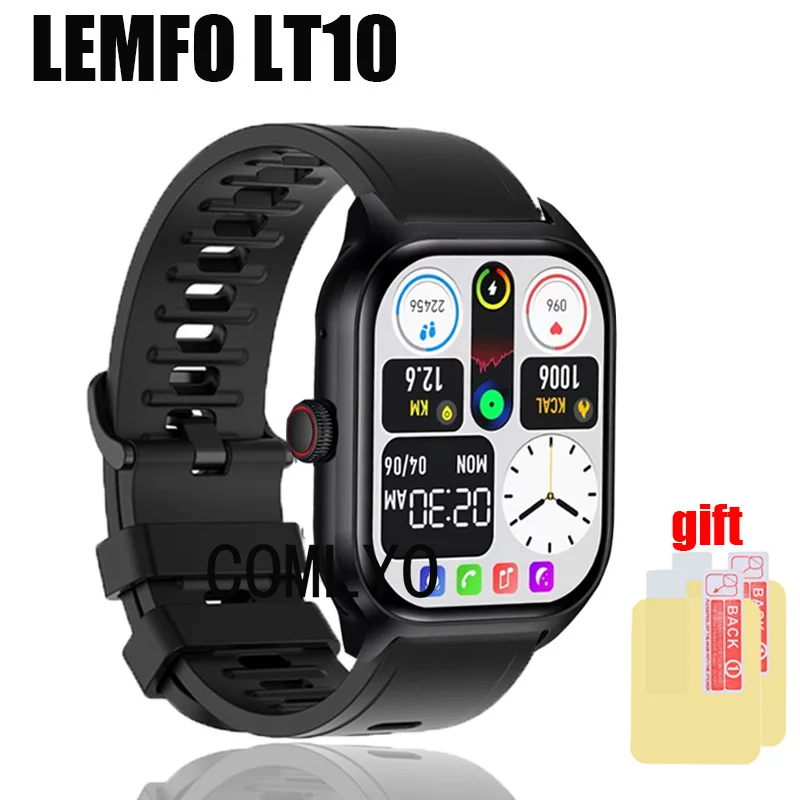 For LEMFO LT10 Smart Watch Strap Silicone Band women men Soft Sports Wristband Bracelet Screen Protector Film