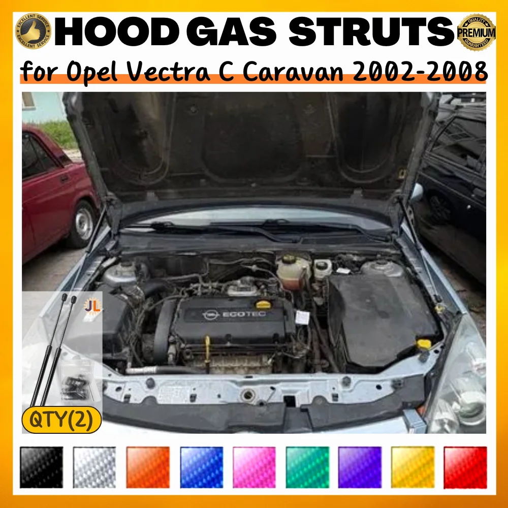 

Qty(2) Hood Struts for Opel Vectra C Caravan 2002-2008 Front Bonnet Modify Gas Springs Shock Absorber Lift Supports Dampers